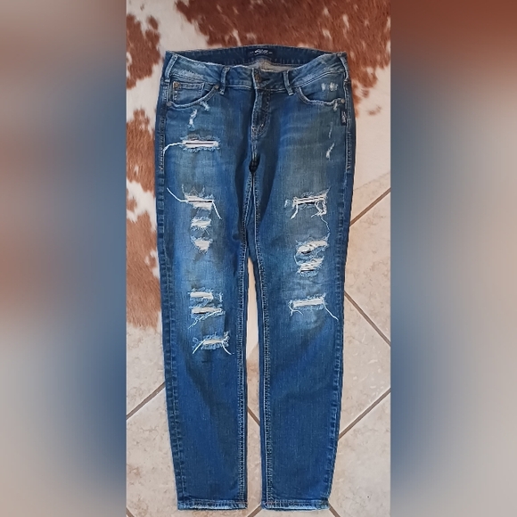 Suki Skinny Silver Jeans 30/29 - Picture 2 of 4